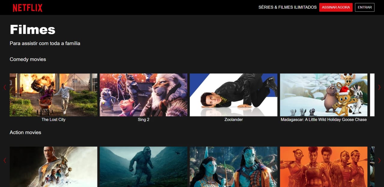 Netflix's Homepage